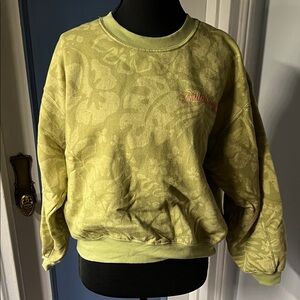 Billabong Yellow Floral Crew Neck Sweater